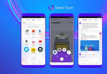 Перед выходом на iOS браузер Opera Touch для Android получил темную тему