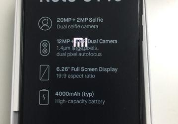 Xiaomi Redmi Note 6 Pro: четыре камеры и аккумулятор емкостью 4000 мА·ч