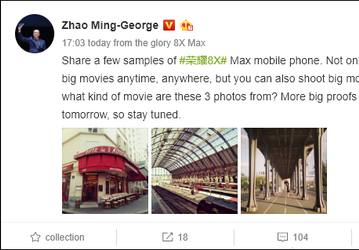 Появились фотографии, сделанные на двойную камеру Honor 8X Max