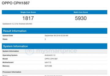 Oppo готовит еще один смартфон на платформе Snapdragon 710?