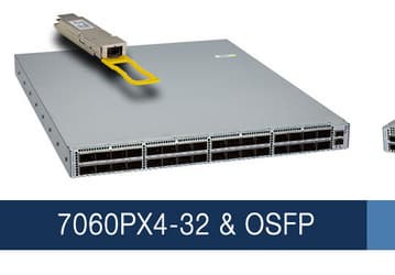 Конфигурация коммутаторов серии Arista Networks 7060X4 включает 32 порта 400 GbE