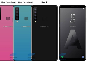 Смартфон Samsung Galaxy A9s с четверной камерой получит корпус в градиентом цвете