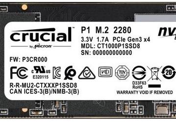 P1 — первый SSD Crucial типоразмера M.2 с поддержкой NVMe, в котором используется память QLC NAND