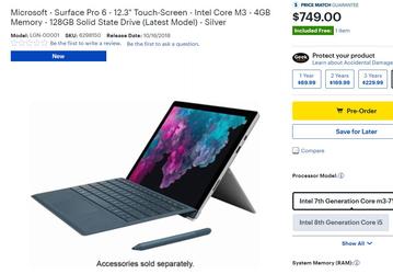 У нового планшета Microsoft Surface Pro 6 неожиданно обнаружилась доступная версия, ее цена – от $750