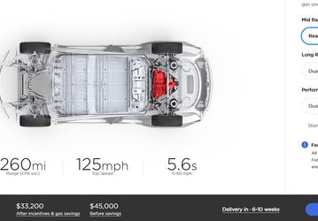 В США стартовали продажи более доступной версии Tesla Model 3, цена модели с учетом субсидий опустилась до $35 000