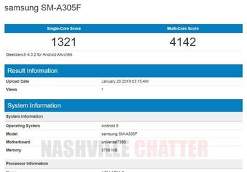 Samsung Galaxy A30 построен на SoC Exynos 7885 и имеет 4 ГБ оперативной памяти