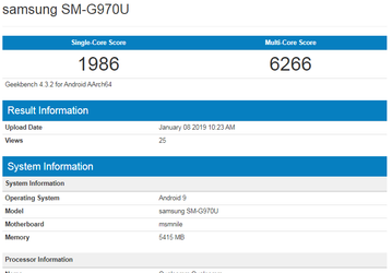 Samsung Galaxy S10 Lite демонстрирует очень слабые результаты в Geekbench