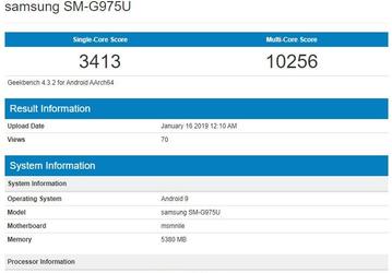 Samsung Galaxy S10+ замечен в Geekbench: всего 6 ГБ ОЗУ и производительность ниже, чем у Sony Xperia XZ4
