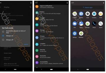 Ранняя сборка Android 10 Q продемонстрировала тёмную тему по всей системе