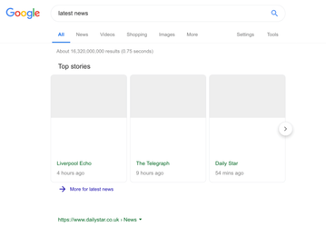 Пустота: Google показала, как будет выглядеть страница поисковой выдачи в случае принятия «Директивы о копирайте» 