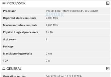 Intel готовит Core i9-9980HK — свой первый восьмиядерный мобильный процессор