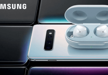Беспроводные наушники Samsung Galaxy Buds заряжаются без проводов от Galaxy S10+