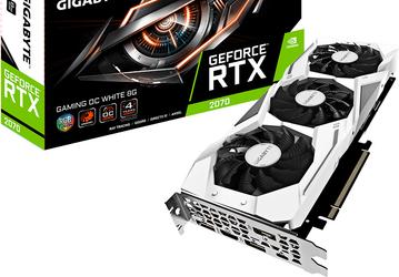 3D-карта Gigabyte GeForce RTX 2070 Gaming OC White 8G окрашена в белый цвет и разогнана производителем