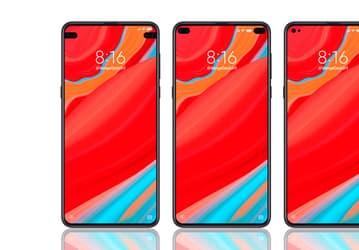 Смартфон Xiaomi c двумя симметричными вырезами экрана позирует на рендере