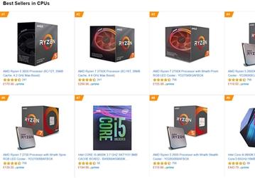 AMD Ryzen оккупировали Топ-10 самых востребованных процессоров площадки Amazon в Великобритании и Германии