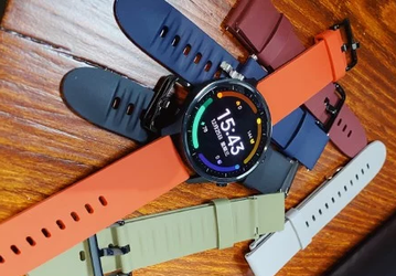 Xiaomi Watch Color на живых фото со сменными ремешками