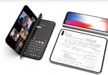 Гибкий iPhone Fold с Apple Pencil на новом рендере
