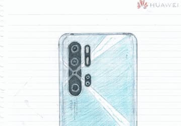 Huawei P40 Pro нарисовали на бумаге