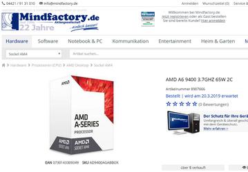 Два ядра частотой 3,7 ГГц и встроенный GPU Radeon R5 за $35: в продаже замечен новый APU AMD A6-9400