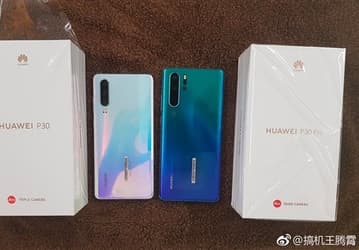 Смартфоны Huawei P30 и P30 Pro позируют на общем фото накануне анонса