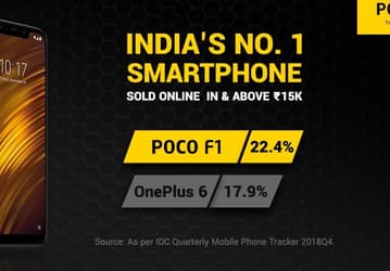 Бюджетный флагман Xiaomi Pocophone F1 стал лидером онлайн-продаж в Индии, но с оговоркой