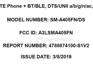 Экран смартфона Samsung Galaxy A40 оказался меньше, чем предполагалось ранее