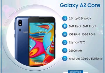 Прямой конкурент Redmi Go: представлен смартфон Samsung Galaxy A2 Core ценой $76