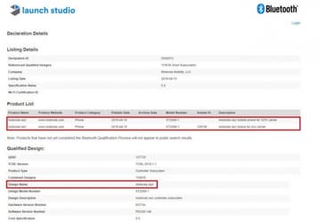Motorola Razr 2019 и One Vision прошли сертификацию Bluetooth