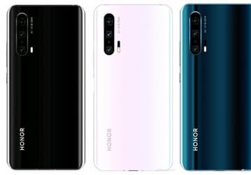 Камерофон Honor 20 Pro в трех цветах показан на новом изображении