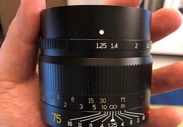 Появились спецификации объектива 7Artisans 75mm f/1.25 с креплением Leica M