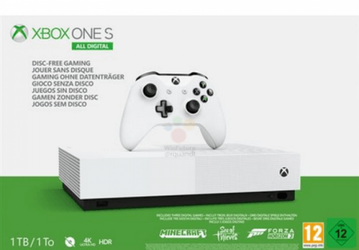Не 300, а всего 230 евро. Игровая консоль Xbox One S All Digital выйдет 7 мая