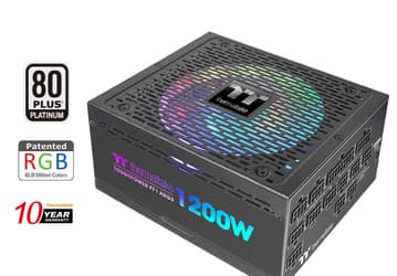 Серия блоков питания Thermaltake Outside Toughpower PF1 ARGB включает модели мощностью 850, 1050 и 1200 Вт