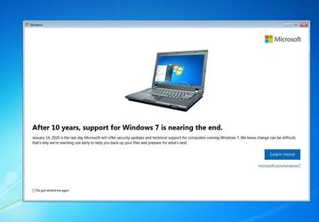 Время пришло. Microsoft начала извещать пользователей о скорой смерти Windows 7