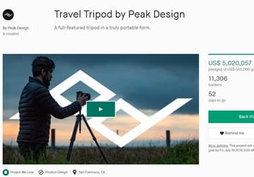 На выпуск штатива Travel Tripod уже собрано более 5 млн долларов