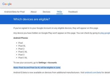 «Бюджетные» смартфоны Google Pixel пока не поддерживают Android Q Beta 3