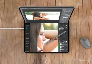Концепт дня: впечатляющий гибридный Mac-iPad с огромным складным экраном