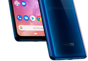 Смартфон Motorola One Vision с врезанной фронтальной и основной 48-мегапиксельной камерой позирует на новых рендерах