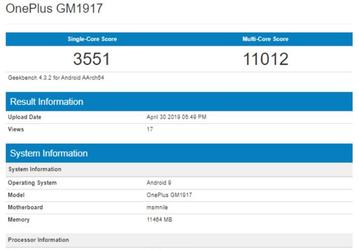 OnePlus 7 Pro получил 12 ГБ оперативной памяти – это подтверждено Geekbench
