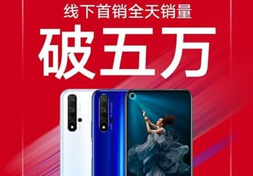 Honor 20 пользуется огромной популярностью в Китае: за сутки в розничных магазинах страны продано свыше 50 000 смартфонов