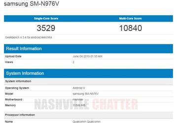 Samsung Galaxy Note 10 5G засветился в бенчмарке с 8-12 ГБ оперативной памяти и платформами Snapdragon 855 и Exynos 9825