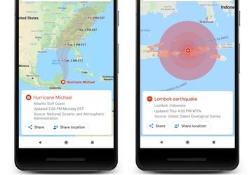 Google Maps предупредит о надвигающемся стихийном бедствии и направит в безопасное место