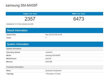 Samsung Galaxy M40 показал возможности в Geekbench
