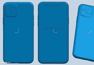 Созданные по чертежам точные трехмерные модели iPhone XI, iPhone XI Max и iPhone XIR