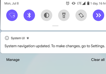 В Android Q использование стороннего лаунчера блокирует жестовое управление 