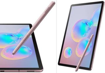 Планшет Samsung Galaxy Tab S6 в цвете Rose Blush Pink красуется на официальных изображениях