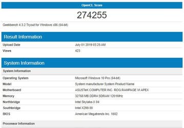 AMD Radeon RX 5700 обошла GeForce RTX 2060 Super и RTX 2070 Super в тесте OpenCL