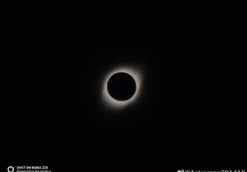 На камеру Nubia Z20 сняли полное солнечное затмение