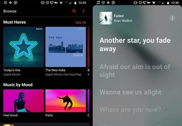 Темный режим и синхронные слова песен появились в Apple Music для Android раньше, чем в версии для iOS 