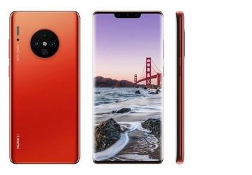 Huawei Mate 30 Pro в красном цвете позирует на рендерах