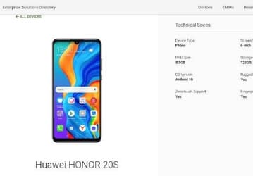 Honor 20S получит Android 10 из коробки. Первое изображение